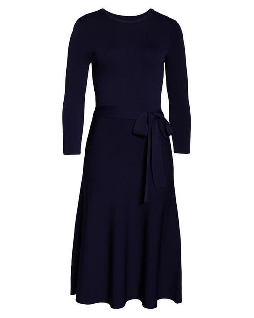 Eliza J Fit & Flare Sweater Dress in Blue | Lyst