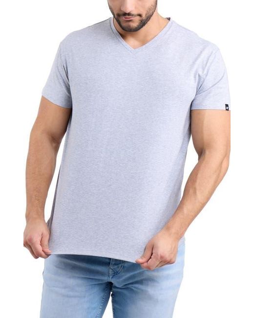 Xray Jeans Blue Soft Cotton-Blend V-Neck Tee for men