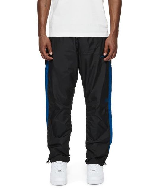 Purple Brand Black Colorblocked Nylon Pants for men