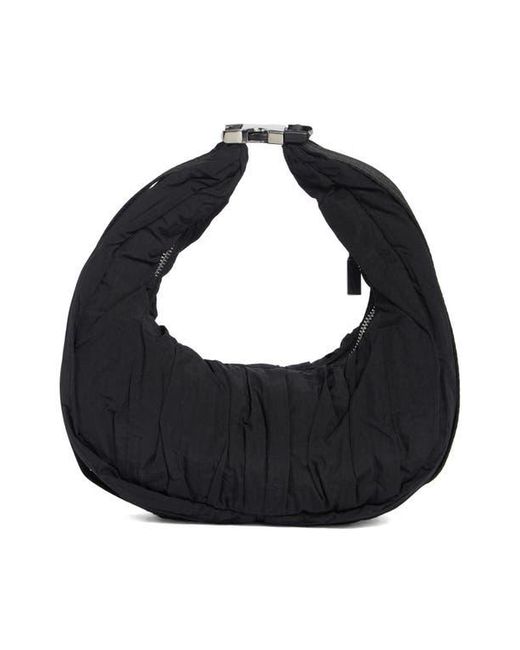 Hunter Black Lune Ruched Shoulder Bag