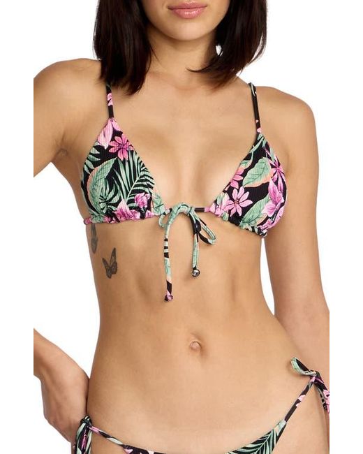 Volcom Black Gritty Aloha Triangle Bikini Top