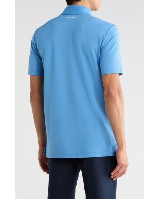 Travis Mathew Blue Featherweight Performance Polo for men