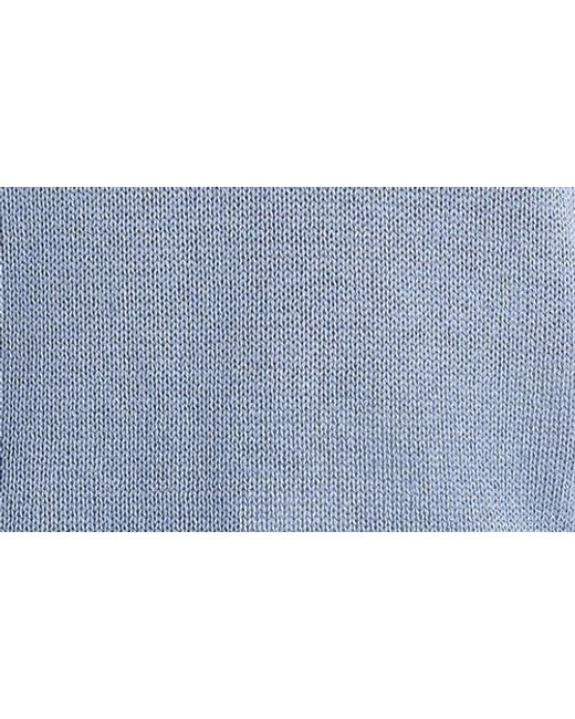 Max Studio Blue Knit Shell Top