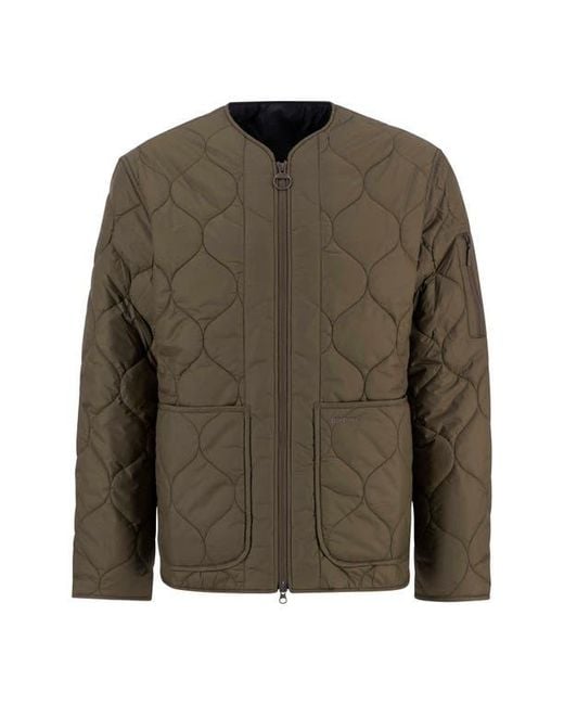 Barbour Green Re-Engineered Utility Onion Quilted Ripstop Jacket for men