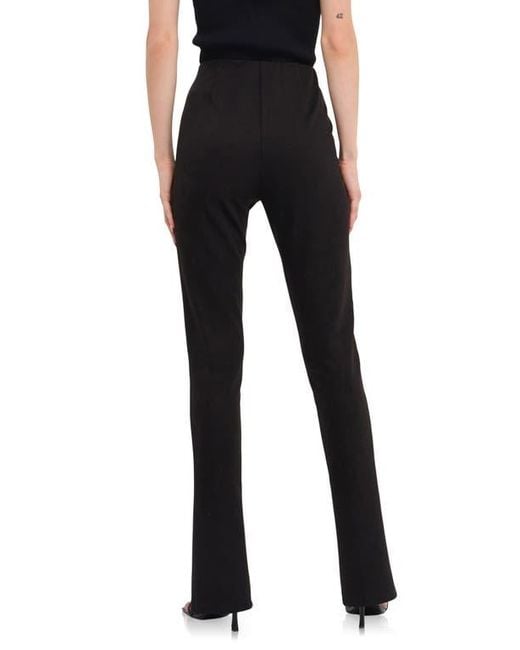 Grey Lab Black Lab Front Slit Flared Pants
