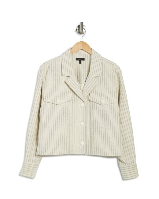 Rag Bone Jessie Cropped Shirt Jacket In Naturalstr At Nordstrom