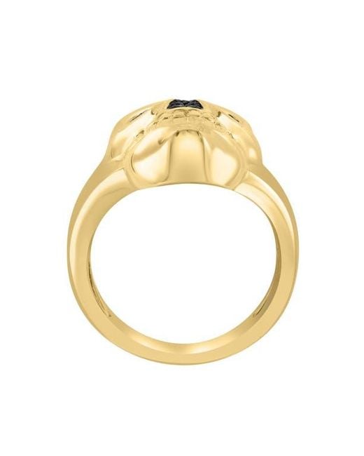 Effy Metallic Spinel Skull Ring for men