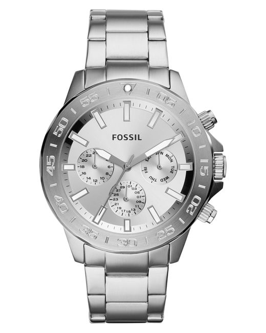 Fossil Gray Bannon Three-hand Quartz Stainless Steel Watch for men