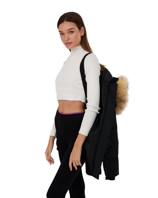 Bench Hooded Puffer Jacket With Faux Fur Trim in Black Lyst