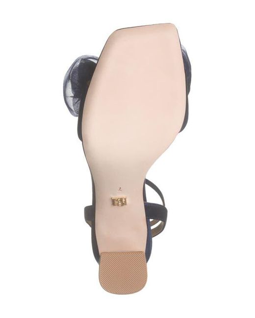 Badgley Mischka Blue Carli Rose Square Toe Sandal