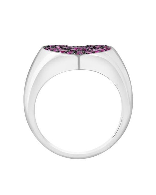 Effy Purple Pavé Ruby Heart Ring