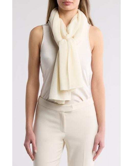 La Fiorentina Natural Cashmere & Wool Blend Wrap