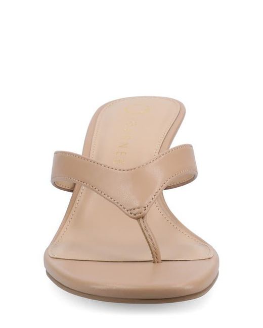 Journee Collection Natural Danielle Slide Sandal