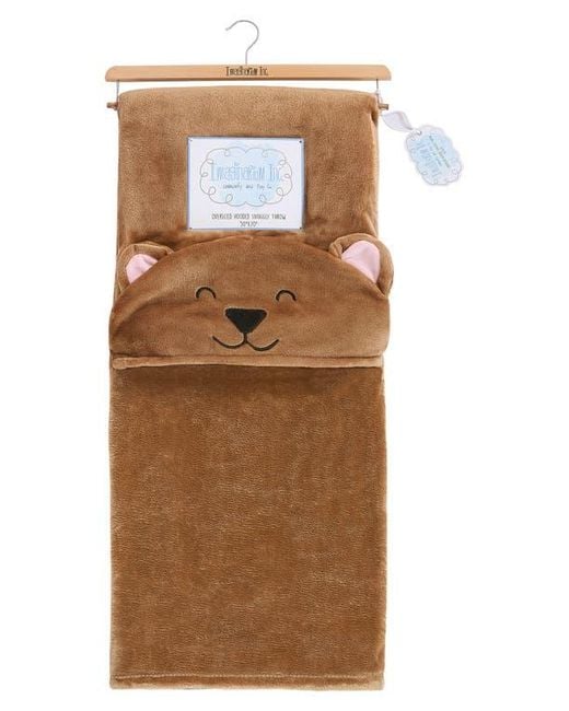 IMAGINARIUM Brown Bear Hooded Throw Blanket