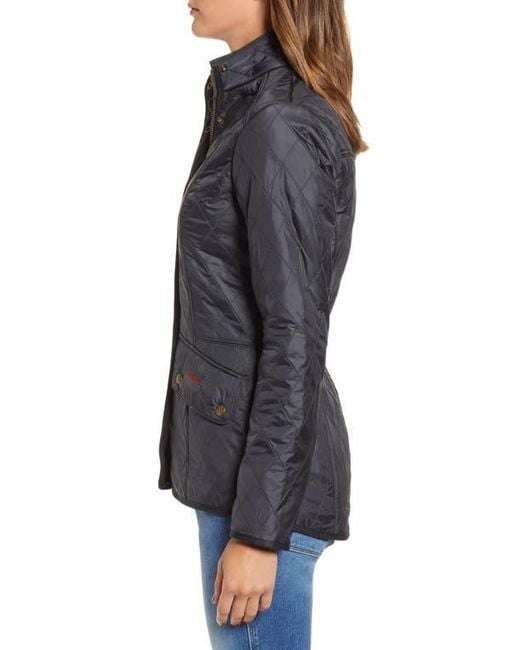 Barbour Black Cavalry Fleece Lined Quilted Jacket