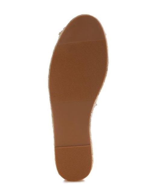Rag & Co White Zalli Slingback Espadrille Flat