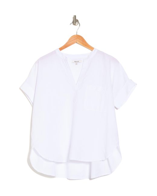 Madewell White Philly Shirttail Top