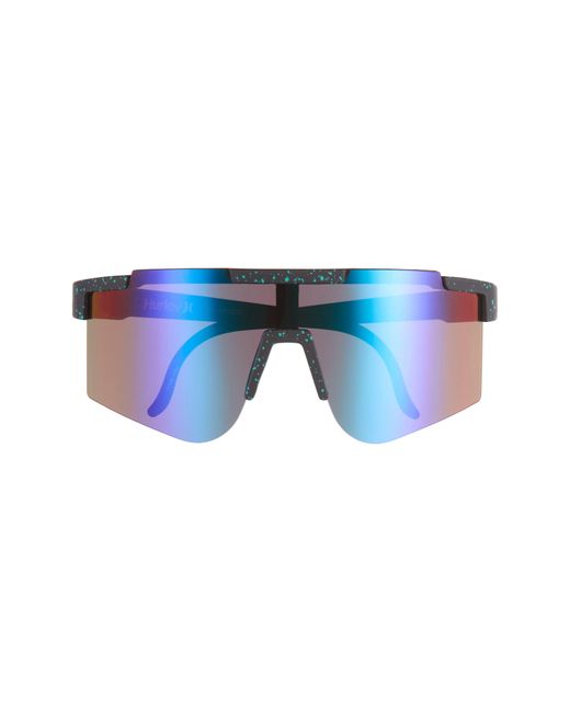 Hurley Blue Semi-rim Shield 137mm Polarized Sunglasses for men