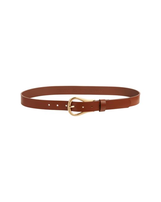 Open Edit Brown Jane Wishbone Leather Belt