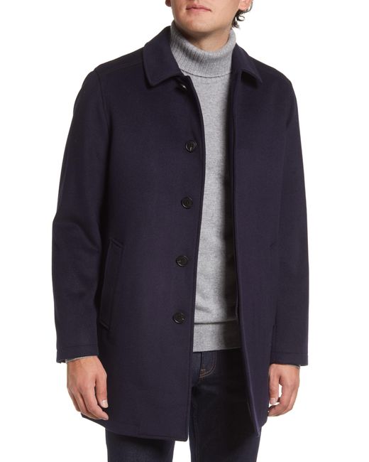 Nordstrom Blue Russell Mac Wool & Cashmere Coat for men