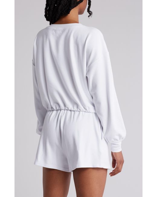 Abound White Cozy Time Drawstring Hem Sweater