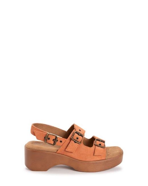 Muk Luks Brown Calliope Wedge Sandal