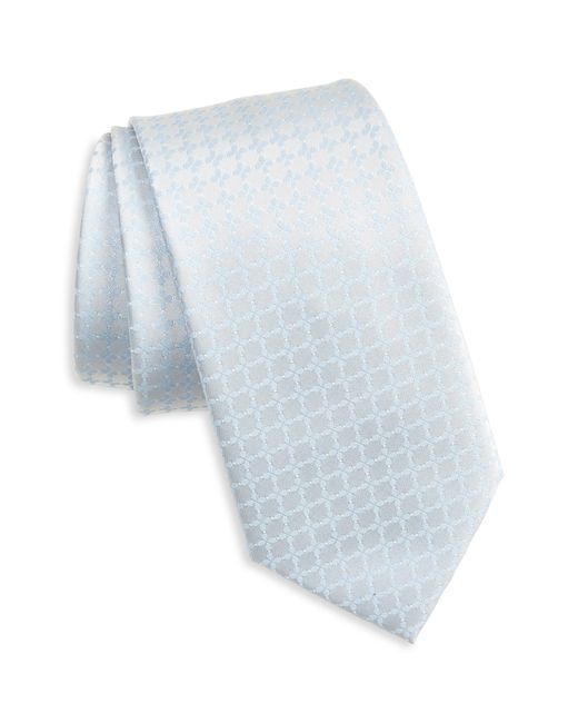 Calvin Klein White Evelyn Nate Diamond Lattice Tie for men