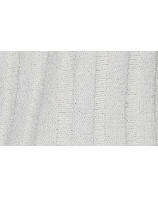 Nation Ltd Gray Ronan Rib Cotton Blend Velour Sweater