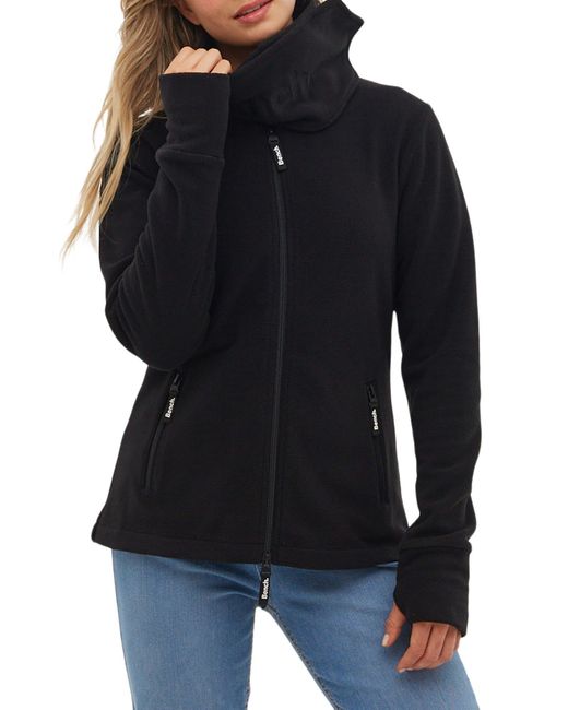 Bench Black Stand Collar Fleece Jacket