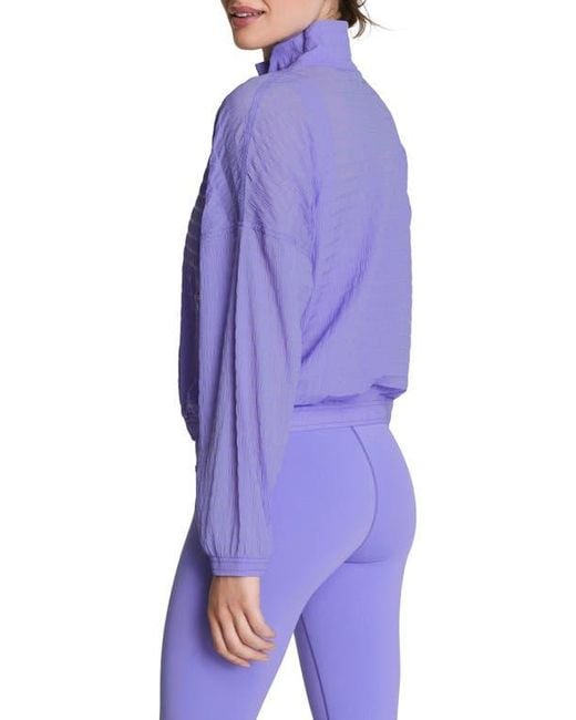 Spanx Purple Active Run Water Resistant Half-Zip Jacket