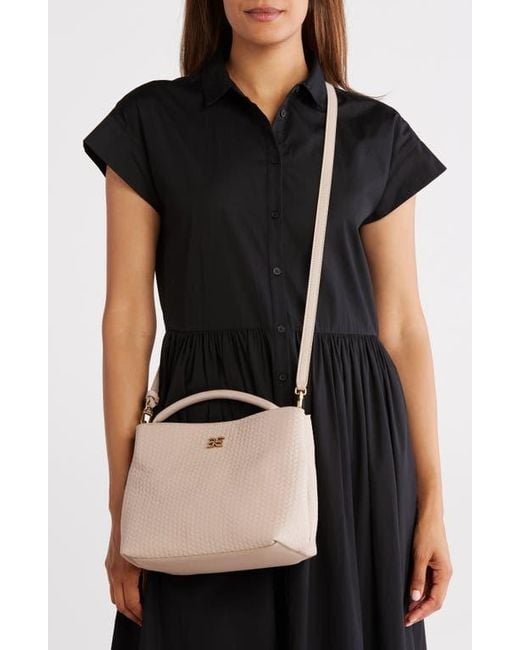 Sam Edelman Pink Eva Woven Leather Satchel