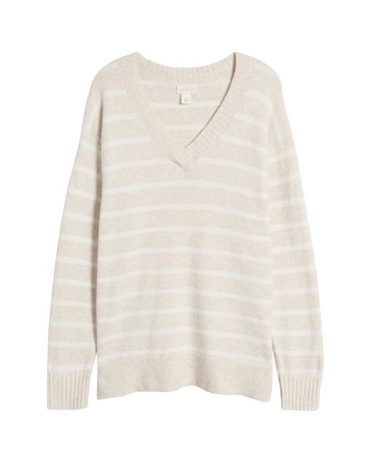 Caslon White Caslon(r) Relaxed Tunic Sweater