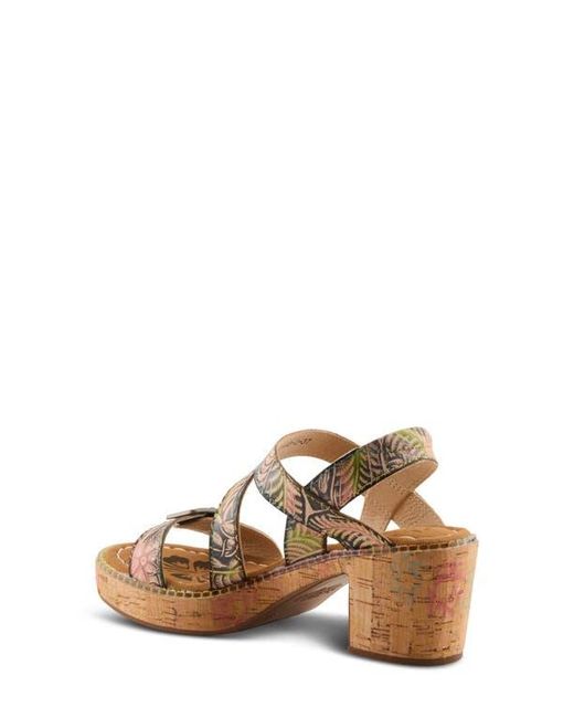 Spring Step Metallic Jess Platform Sandal