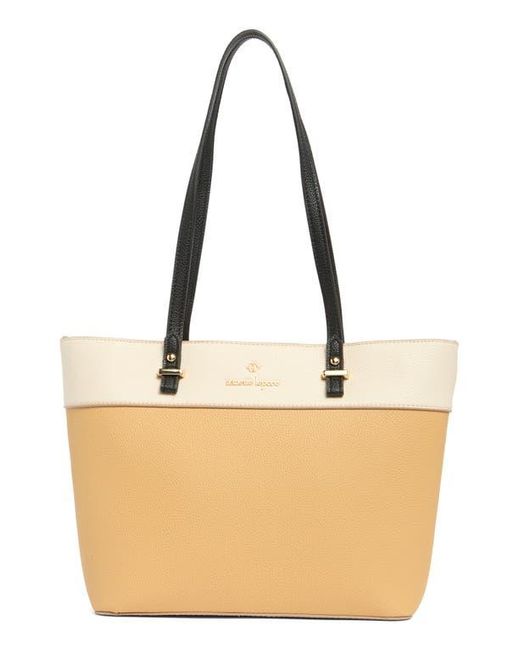 Nanette Lepore Natural Sabine Colorblock Tote Bag & Pouch