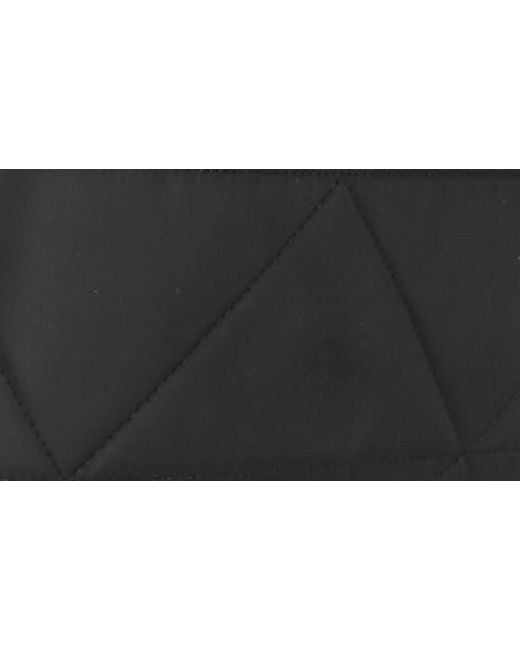 Tahari Black Janie Nylon Diamond Quilt Crossbody Bag