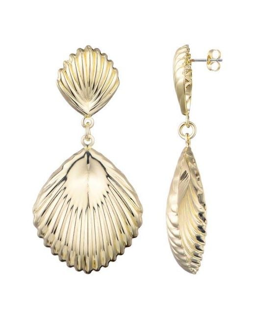Adornia Natural Shell Inspired Drop Earrings
