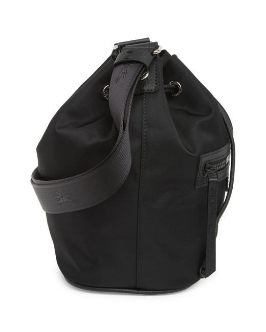 Longchamp Black Small Le Pliage Neoprene Bucket Bag