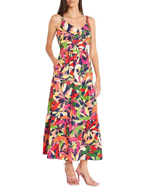 Maggy London Tiered Maxi Dress