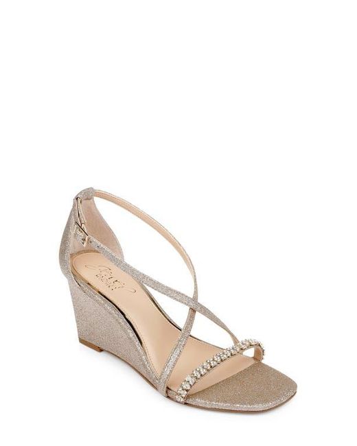 Badgley Mischka Natural Adelynn Wedge Sandal