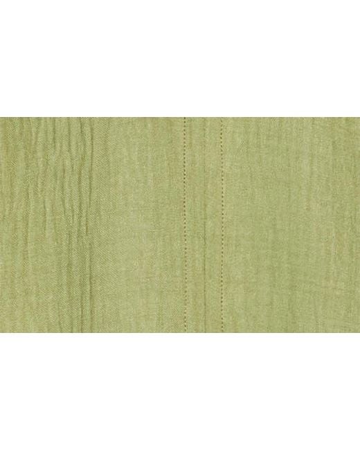 Max Studio Green Short Sleeve Split Neck Blouse