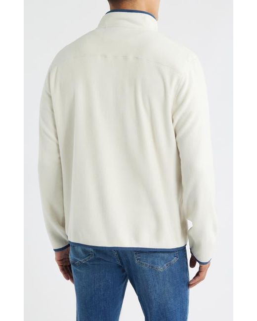 Vineyard Vines White Harbor Fleece Snap Placket Pullover for men