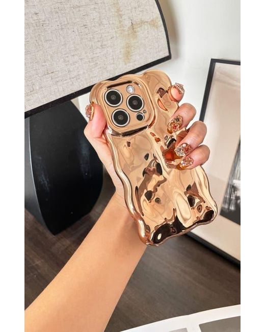 Auramma Brown Glossy Bubbles Iphone 16 Pro Case