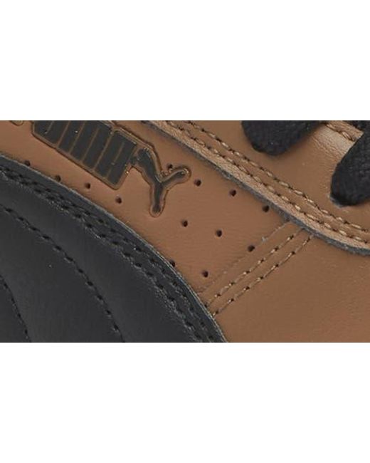 PUMA Leather-Trim Skate Sneakers in Brown for Men | Lyst