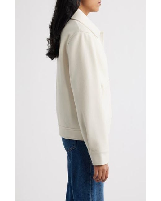 Cece Natural Jewel Button Flannel Jacket