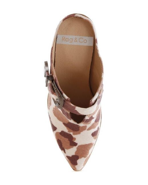 Rag & Co Pink Nometa Buckle Mule
