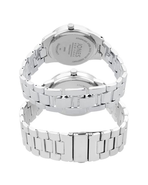 Jones New York Blue Two-piece Diamond Accent Bracelet Watch His & Hers Set