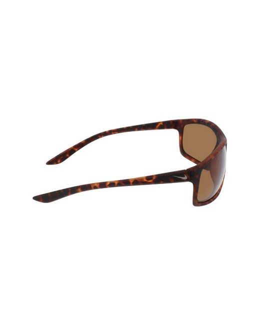 Nike Brown Adrenaline 66Mm Rectangular Sunglasses for men