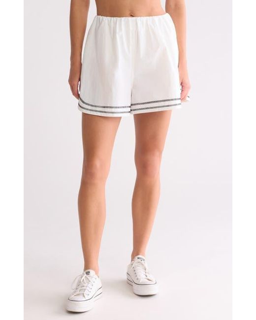 Free People White All Around Shorts