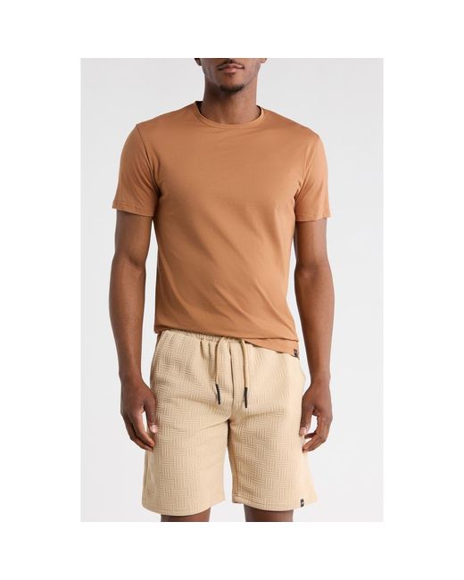 T.R. Premium Brown Solid Crewneck T-Shirt for men