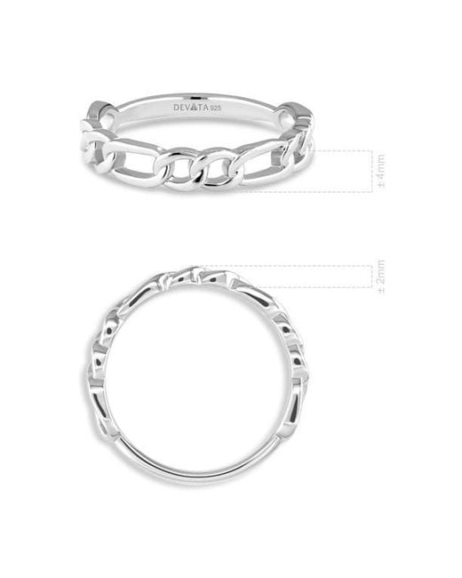 DEVATA Metallic Figaro Link Ring